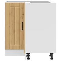 Keuken hoekonderkast Lucca bewerkt hout artisanaal eikenkleur - thumbnail