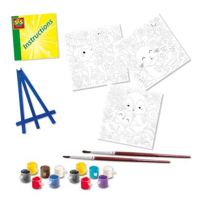 SES schilderen op nummer canvas - bosdieren