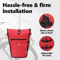 VidaXL Fietstas rood 34 x 16 x 59 cm polyester - thumbnail