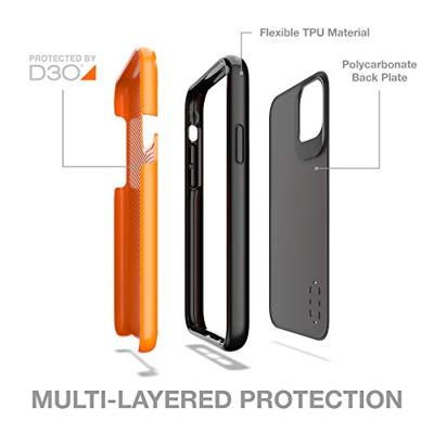 Gear4 Battersea harde schaal met verbeterde schokbescherming, D3O-beschermd, achterkantbescherming van glas, slank, robuust design voor iPhone X - zwart