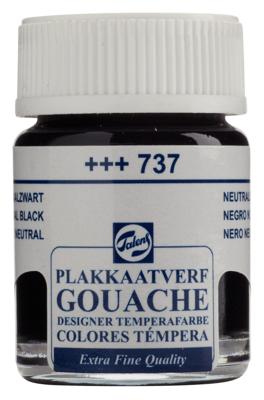 Talens plakkaatvef Extra Fijn flacon van 16 ml, neutraalzwart