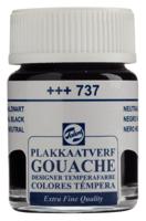 Talens plakkaatvef Extra Fijn flacon van 16 ml, neutraalzwart - thumbnail