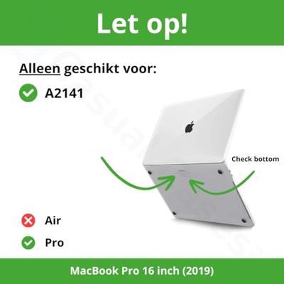 Lunso MacBook Pro 16 inch (2019) Leren cover hoes - case - Snake Pattern Grey