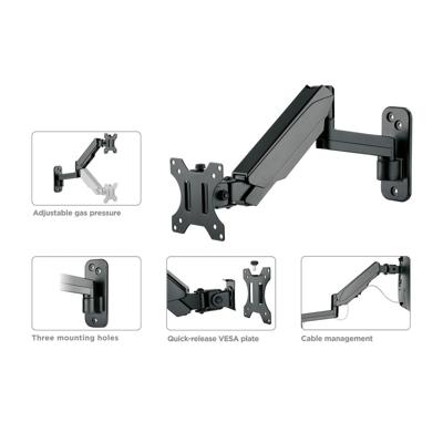 VALUE LCD Monitorarm, wandbevestiging, 5 draaipunten, zwart VALUE LCD Monitorarm, wandbevestiging, 5 draaipunten, zwart