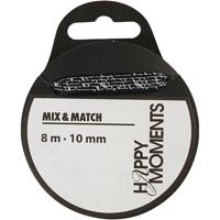 Creativ Company Satijnlint, b: 10 mm, zwart, 8 m/ 1 rol - thumbnail