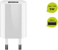 USB-A-adapter - USB-A-lader - 1 poorts - Slim - 1000mA - Wit - thumbnail