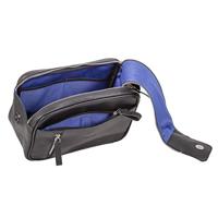 Alassio JU-47036 Toilettas Salina Leer Met Een Hoofd Compartiment, Kleur Zwart - thumbnail