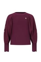 Like Flo winter top meisjes - rood - Eloise - rib - ballonmouwen - thumbnail