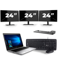 Lenovo ThinkPad A485 - AMD Ryzen 5 2500U - 14 inch - 32GB RAM - 256GB SSD - Windows 11 Home + 2x 24 inch Monitor - thumbnail