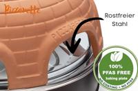 Emerio PO-115984 Pizzarette Cool Wall + 6 Spatels Terracotta/Zwart - thumbnail