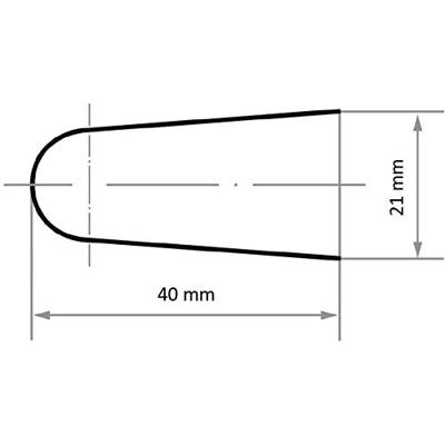 LUKAS-ERZETT A21020072150 Schuurkap SKWRS ronde vorm universele 7 x 13 mm speciale korund korrel 150 Diameter 7 mm 100 stuk(s)