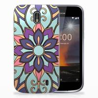 Nokia 1 | TPU Case | Purple Flower - thumbnail