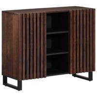 Dressoir 90x34x75 cm massief mangohout bruin - thumbnail