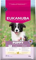 Eukanuba Puppyvoer met verse kip voor middelgrote rassen, premium droogvoer voor junior honden, 3 kg - thumbnail