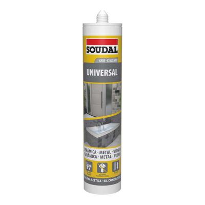 Siliconen Soudal 115927 Universeel Grijs 280 ml