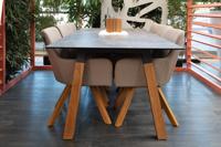 Fonteyn | Tuintafel Aluminium 240 x 100 cm met Teak Poten | Keramisch Blad - thumbnail