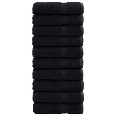 VidaXL Handdoeken solund 10 st 600 g/m² 50x100 cm zwart VidaXL Handdoeken solund 10 st 600 g/m² 50x100 cm zwart
