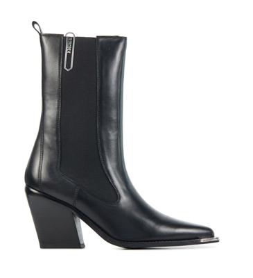 Bronx Dames Enkellaarsjes in Leder (Zwart) Bronx Dames Enkellaarsjes in Leder (Zwart)