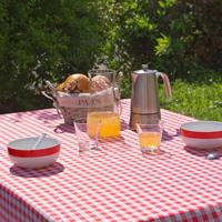 Wicotex tafelkleed textiel ruit rood rond 180 cm - thumbnail