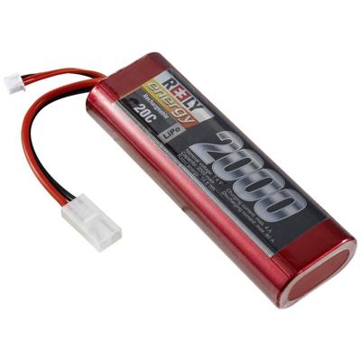 Reely LiPo accupack 7.4 V 2000 mAh Aantal cellen: 2 20 C Hardcase Tamiya-stekker Reely LiPo accupack 7.4 V 2000 mAh Aantal cellen: 2 20 C Hardcase Tamiya-stekker