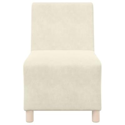 Fauteuil 55 cm fluweel crmekleurig