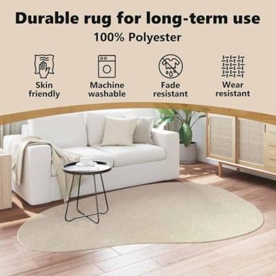 VidaXL Vloerkleden huarte beige 160 x 230 cm polyester VidaXL Vloerkleden huarte beige 160 x 230 cm polyester