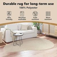 VidaXL Vloerkleden huarte beige 160 x 230 cm polyester - thumbnail