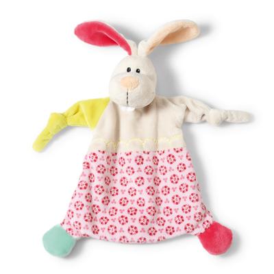 Nici knuffeldoekje Rabbit 25 x 25 cm pluche wit/roze Nici knuffeldoekje Rabbit 25 x 25 cm pluche wit/roze