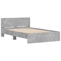 Bedframe met hoofdeinde betongrijs 120x190 cm - thumbnail