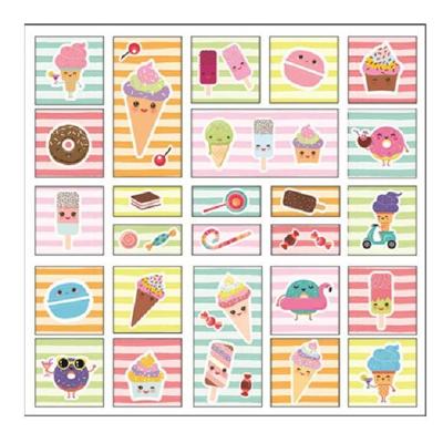 W&O stickervel 3D Sweets 20 x 19,5 cm papier 25 stuks W&O stickervel 3D Sweets 20 x 19,5 cm papier 25 stuks