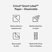 Cricut • smart labels disolvable 61x33cm 1 sheet white - thumbnail