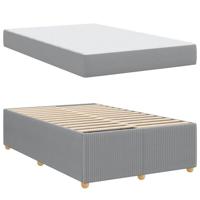 Bedframe met matras met matras Lichtgrijs 120 x 190 cm Stof - thumbnail