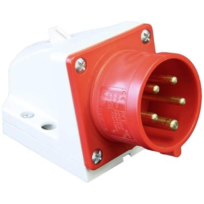 GP CEE 5P/16A/400V opbouw wcd rood met pennen - 6315159 GP CEE 5P/16A/400V opbouw wcd rood met pennen - 6315159