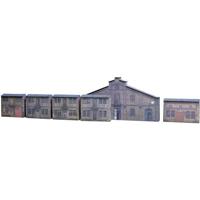 Auhagen 42506 H0 Reliëfset met 6 industriële gevels - thumbnail