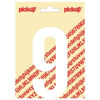 Plakcijfer Nobel 120mm wit 9 Pickup - Pickup - thumbnail