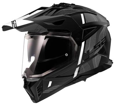 LS2 endurohelm "mx702 pioneer ii hill". helmet mx702 pion.ii hill xl bl./whte matt