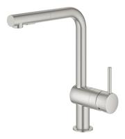 Grohe Minta keukenkraan met uittrekbare handdouche dualspray supersteel - thumbnail