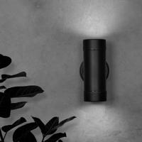 Otey - LED Wandlamp Zwart - GU10 6500K daglicht wit - 4 Watt 345 Lumen - IP44 waterdicht voor binnen en buiten - Up & Downlight - 3 jaar garantie - Polycarbonaat - thumbnail