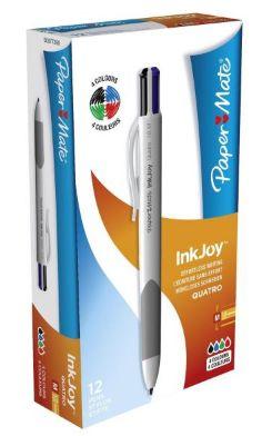 Balpen Paper Mate Inkjoy 4 kleuren Quatro standaard medium Balpen Paper Mate Inkjoy 4 kleuren Quatro standaard medium