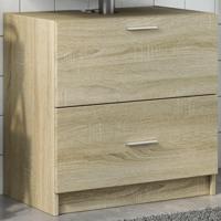 Wastafelkast 59x37x59 cm bewerkt hout sonoma eikenkleurig - thumbnail