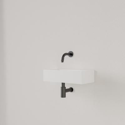 Fontein Gliss Design Nano 36x18x9 cm Zonder Kraangat Rechts Hooglans Wit