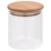 VidaXL Opbergpotten met bamboe deksel 6 st 600 ml glas - thumbnail