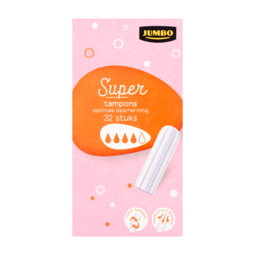 Jumbo Super Tampons 32 Stuks Jumbo Super Tampons 32 Stuks