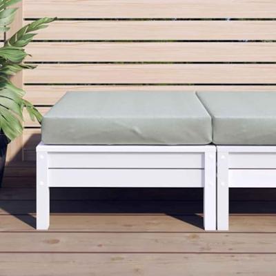 VidaXL Palletkussen 60x60x9,5 cm stof gemêleerd lichtgrijs