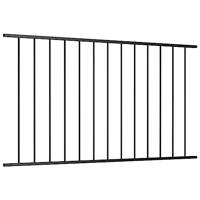 VidaXL Hekpaneel 1,7x0,75 m gepoedercoat staal zwart - thumbnail