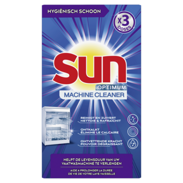 Sun Optimum vaatwasmachinereiniger, doos met 3 dosissen