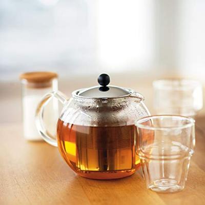 bodum ASSAM F/INOX 0.5 Liter Theekoker Transparant, Zwart bodum ASSAM F/INOX 0.5 Liter Theekoker Transparant, Zwart