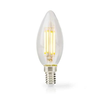 LED-Filamentlamp E14 | Kaars | 4.5 W | 470 lm | 2700 K | Warm Wit | Aantal lampen in verpakking: 1 Stuks | Doorzichtig LED-Filamentlamp E14 | Kaars | 4.5 W | 470 lm | 2700 K | Warm Wit | Aantal lampen in verpakking: 1 Stuks | Doorzichtig
