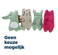 Trixie dieren pluche met catnip assorti - thumbnail