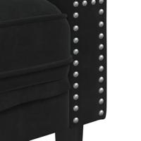 Fauteuil Chesterfield-stijl fluweel zwart - thumbnail